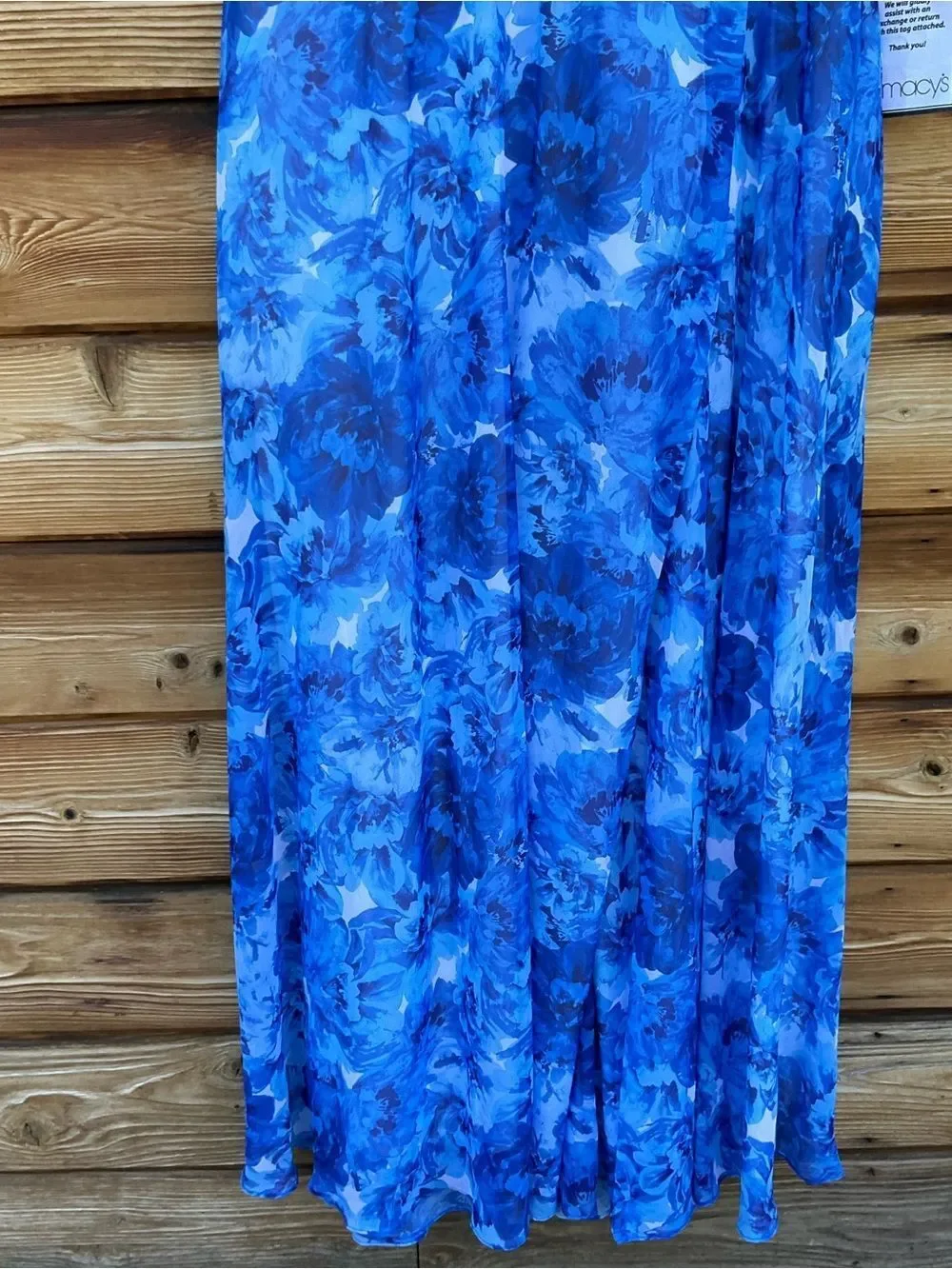 NWT Betsy & Adam Blue Plus Suze Floral Gown Size 20W 20